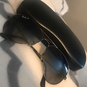 Polarized Ray-Ban aviator sunglasses
